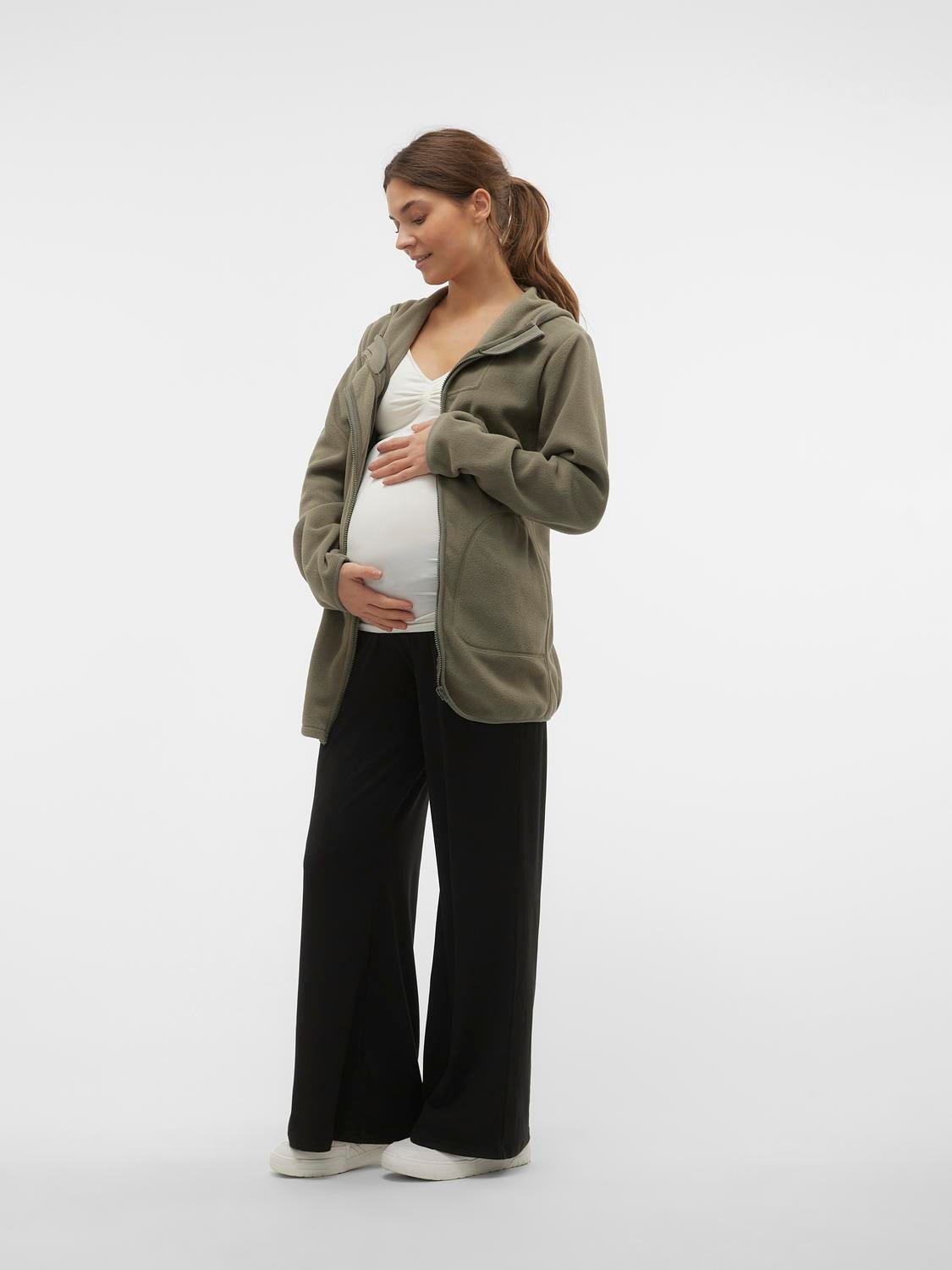 MAMA.LICIOUS Maternity-fleece jacket -Vetiver - 20020076