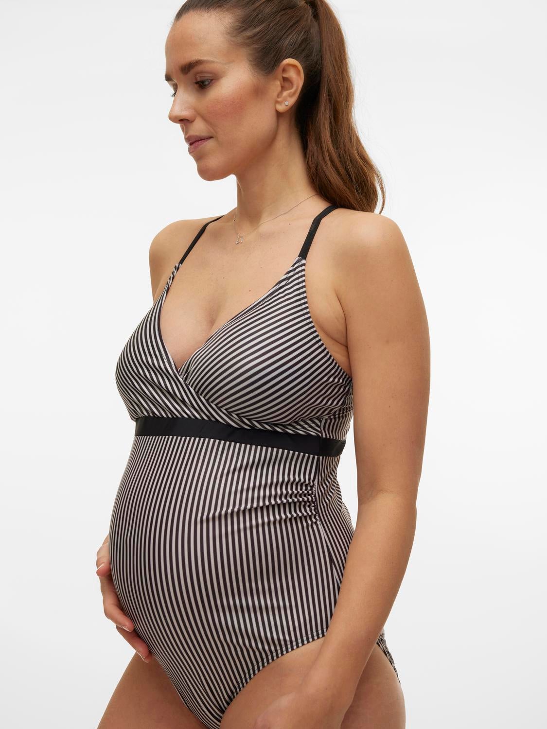 Plunge maternity swimsuit  Materinty swimwear / Nursing swimwear