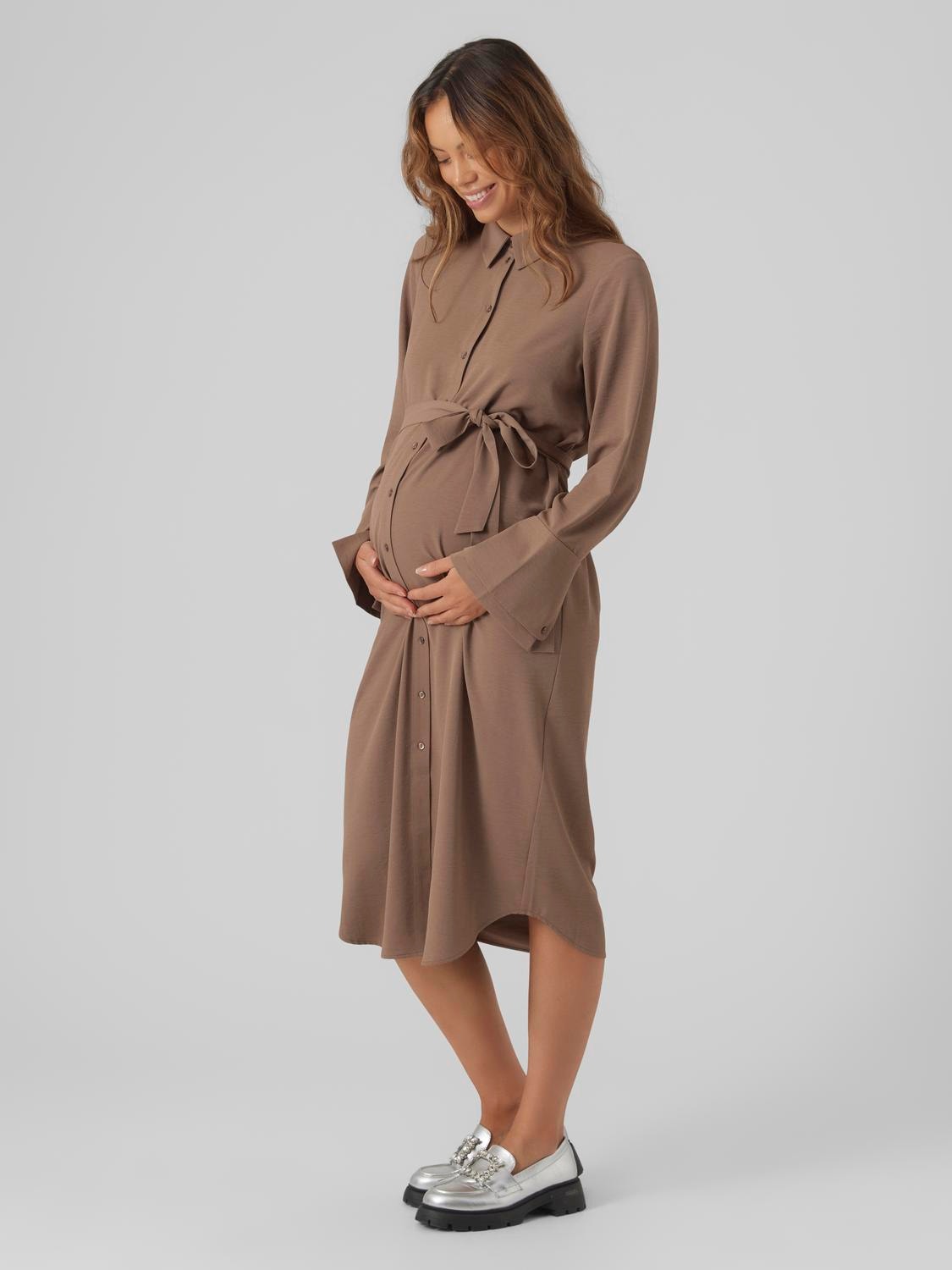 MAMA.LICIOUS Mamma-klänning -Brown Lentil - 20020104