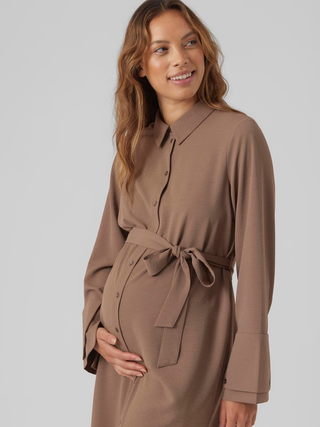 MAMA.LICIOUS Maternity-dress -Brown Lentil - 20020104