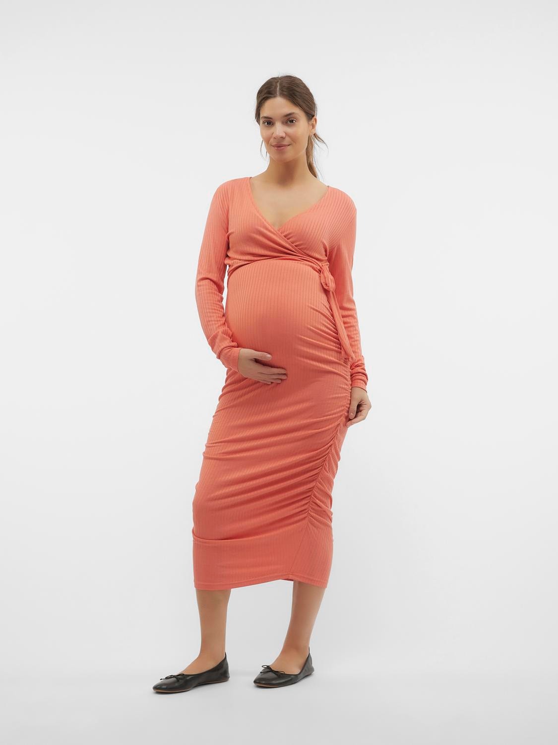 Maternity-dress, Dark Red