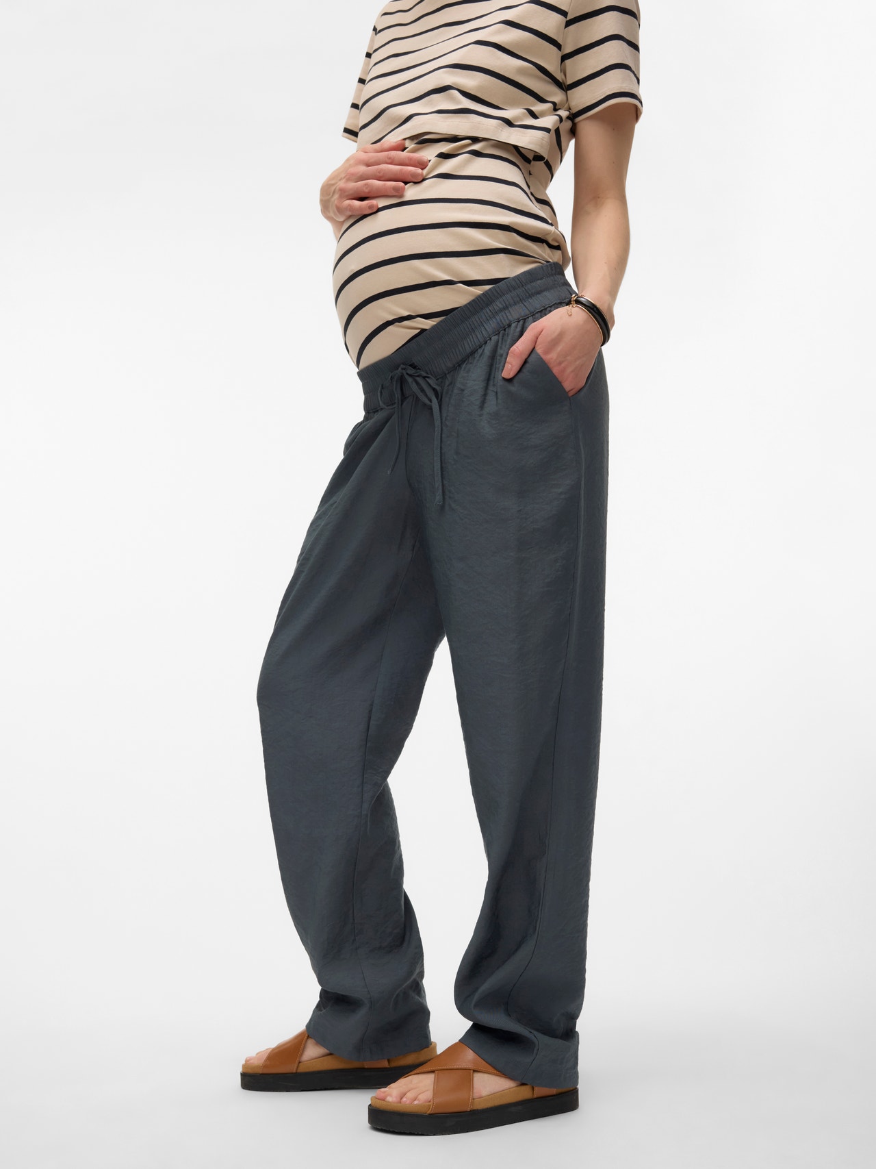 MAMA.LICIOUS Pantaloni Regular Fit Vita media -Turbulence - 20020127