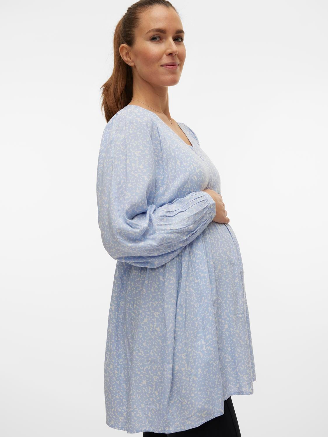 MAMA.LICIOUS Maternity-tunic -Brunnera Blue - 20020131