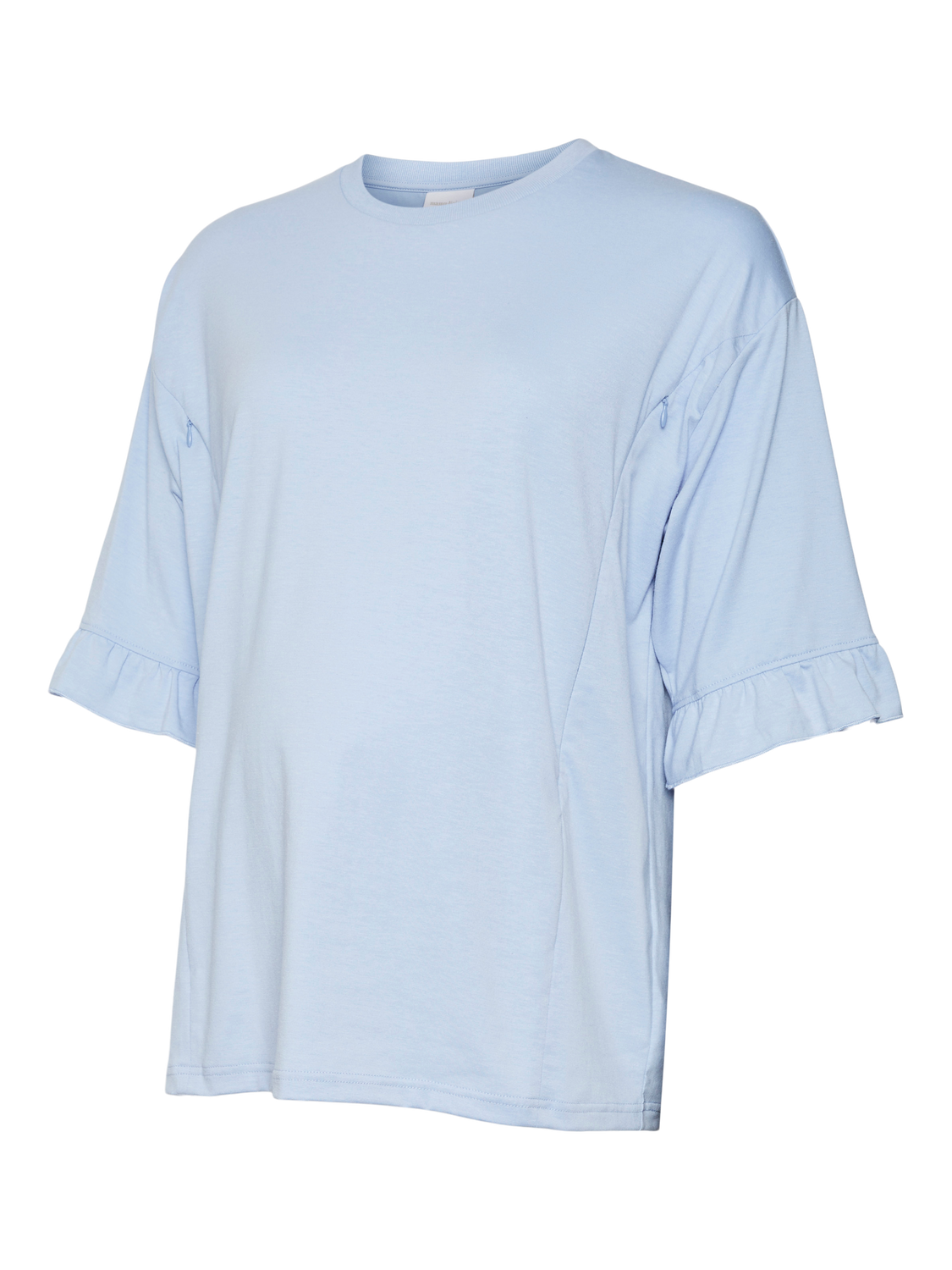 MAMA.LICIOUS Krój regularny Okrągły dekolt T-shirt -Brunnera Blue - 20020134