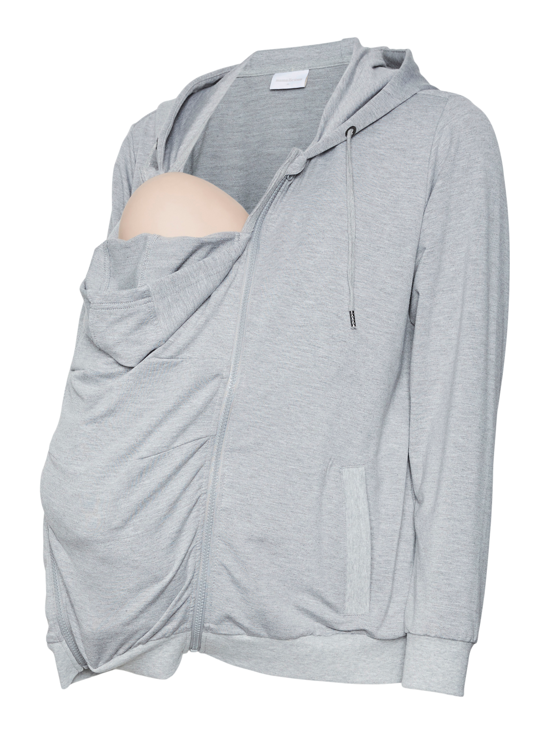 MAMA.LICIOUS Zwangerschaps-sweatshirt -Light Grey Melange - 20020147