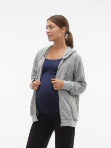 Mama Licious Mamalicious Maternity nursing hoodie with zip function in pink  - ShopStyle