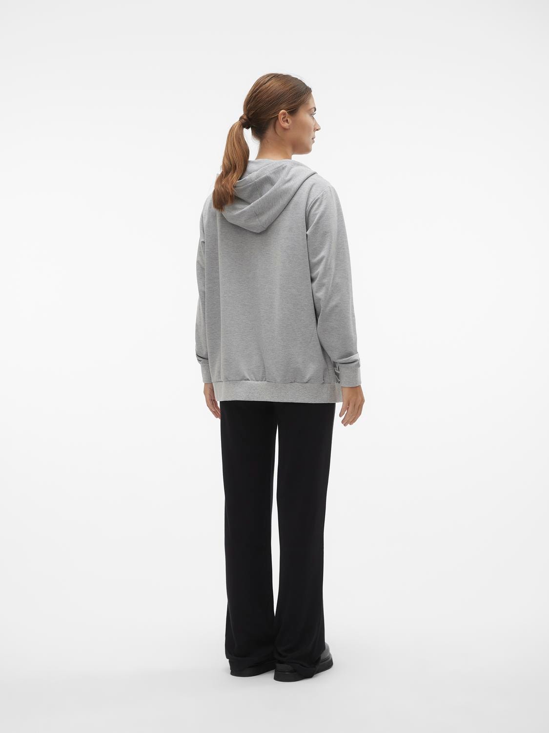MAMA.LICIOUS Umstands-sweatshirt -Light Grey Melange - 20020147