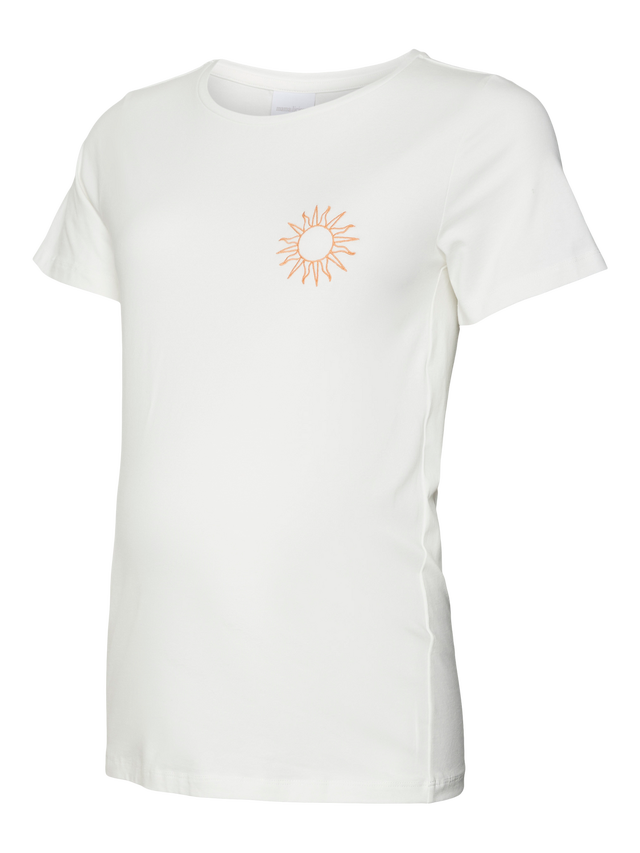 MAMA.LICIOUS Krój regularny Głęboki okrągły dekolt T-shirt - 20020181