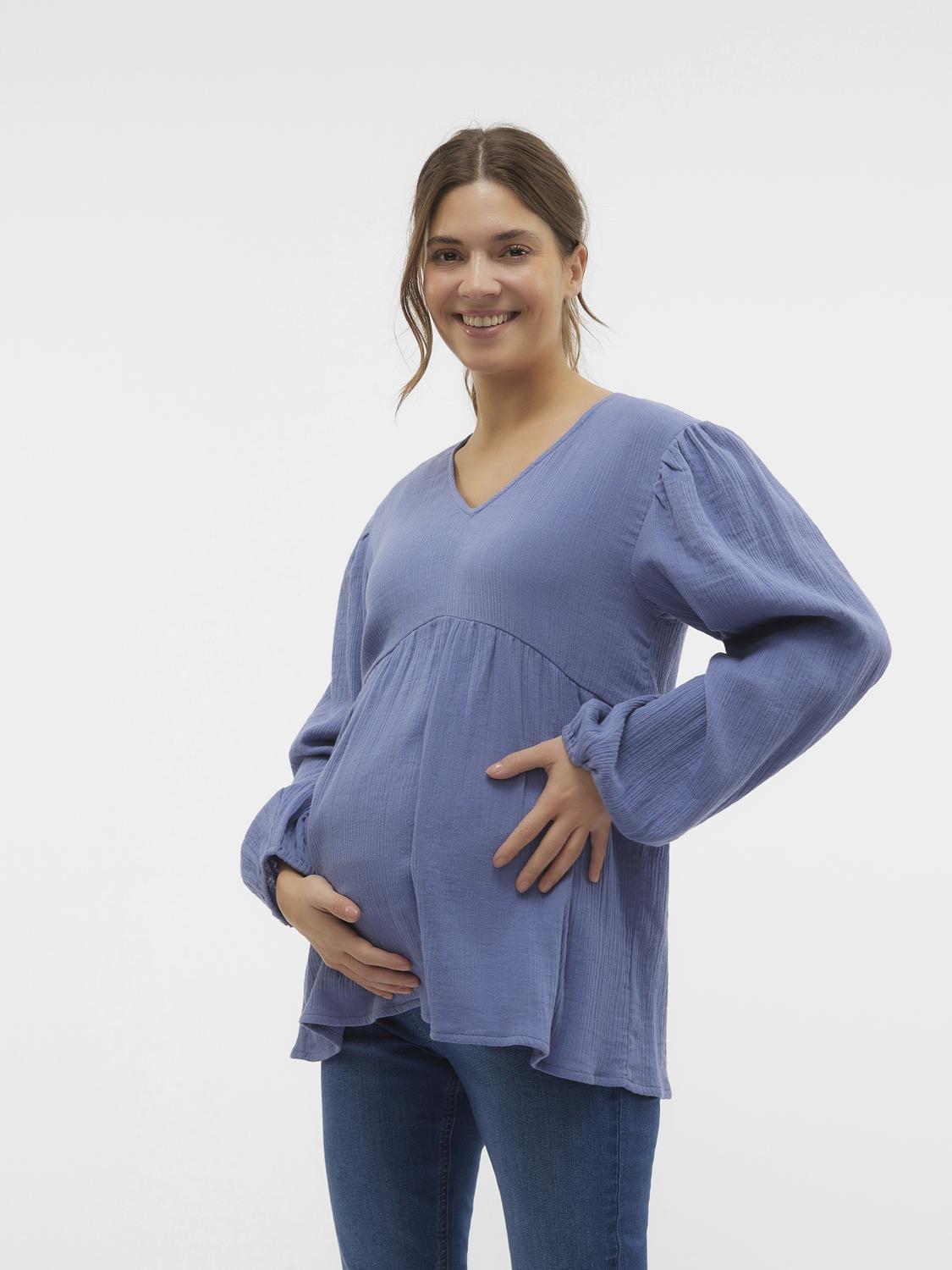 MAMA.LICIOUS Maternity-top -Coronet Blue - 20020191