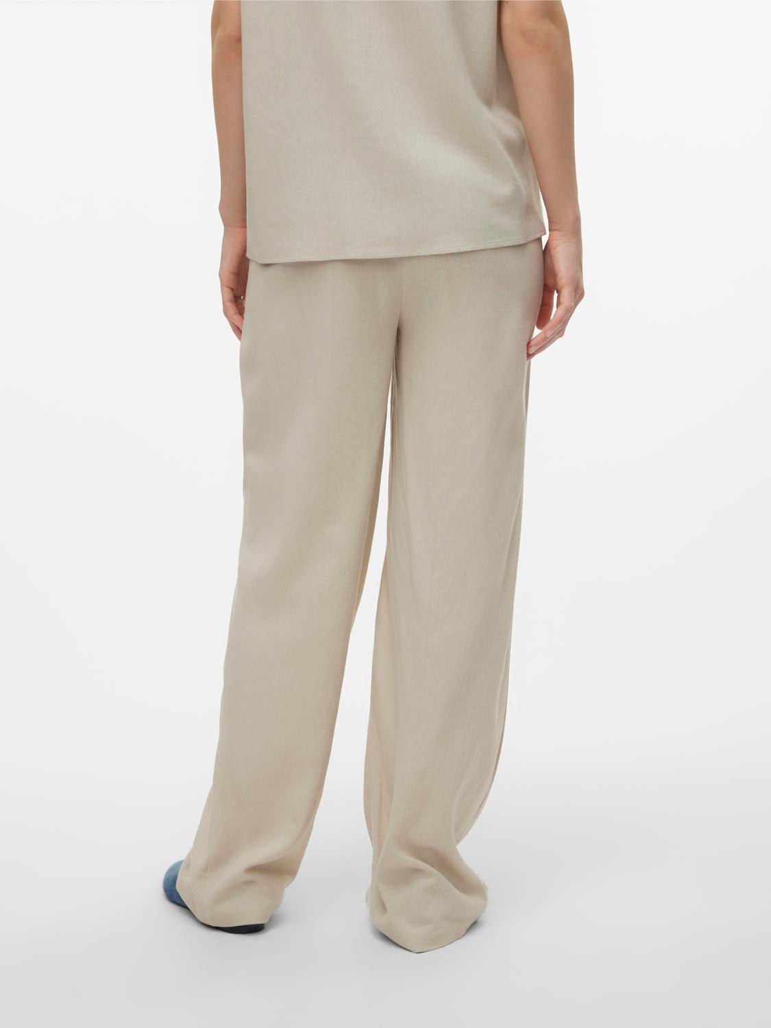 MAMA.LICIOUS Pantalons Regular Fit Taille moyenne -French Oak - 20020215