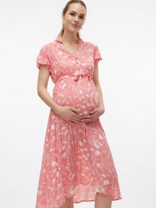 MAMA.LICIOUS Maternity-dress -Flamingo Plume - 20020219