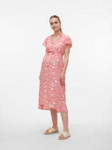 MAMA.LICIOUS Maternity-dress -Flamingo Plume - 20020219