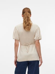 MAMA.LICIOUS Top Regular Fit Scollo a V -French Oak - 20020239