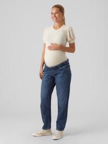 MAMA.LICIOUS Sitter under bulan Jeans -Medium Blue Denim - 20020270