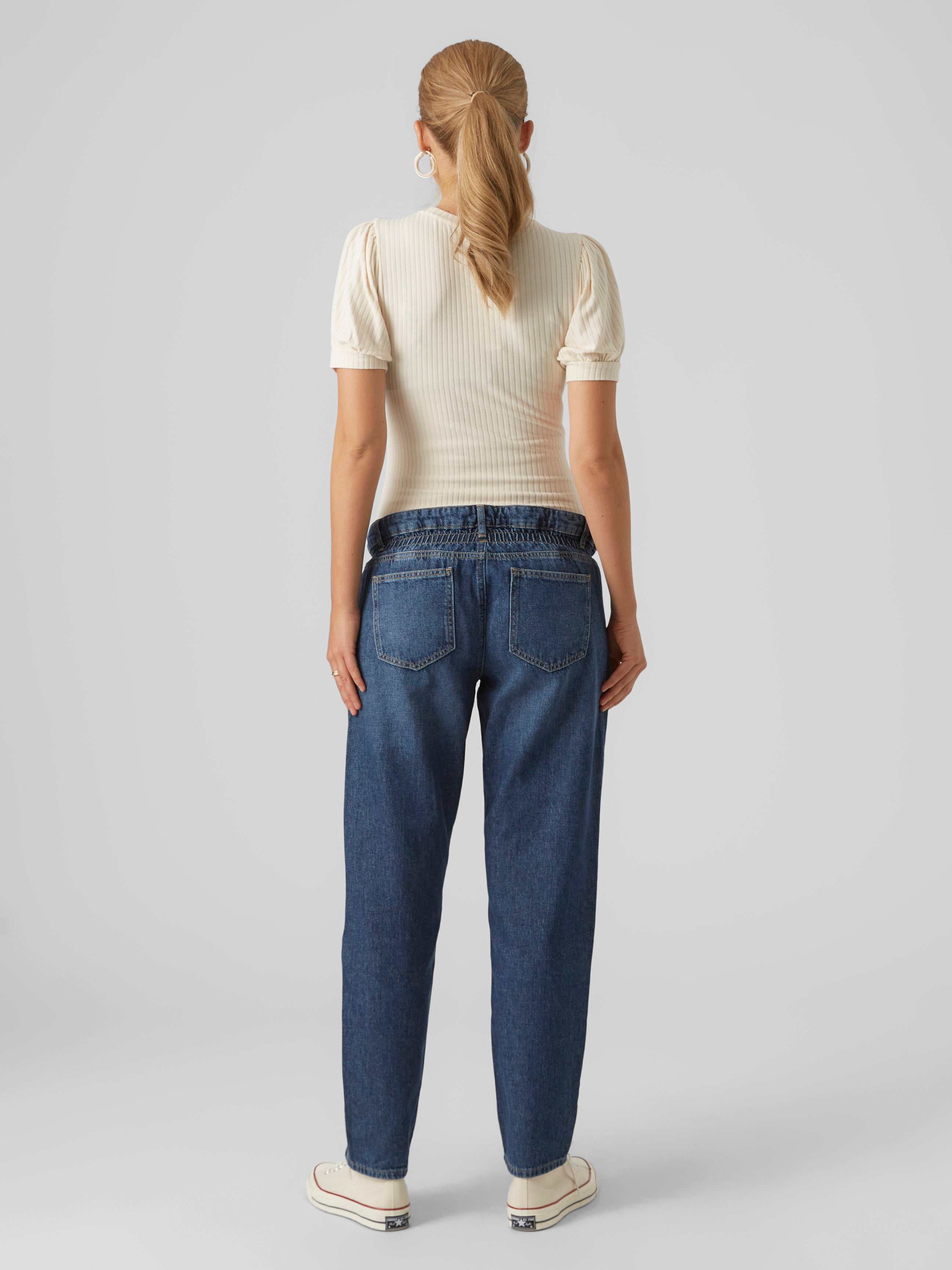 Jean mom fit online bleu