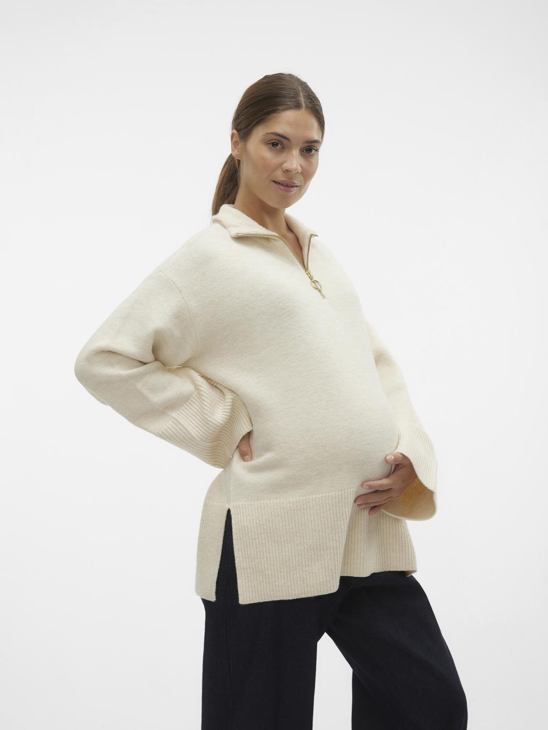 MAMA.LICIOUS Knitted maternity-pullover -Birch - 20020286