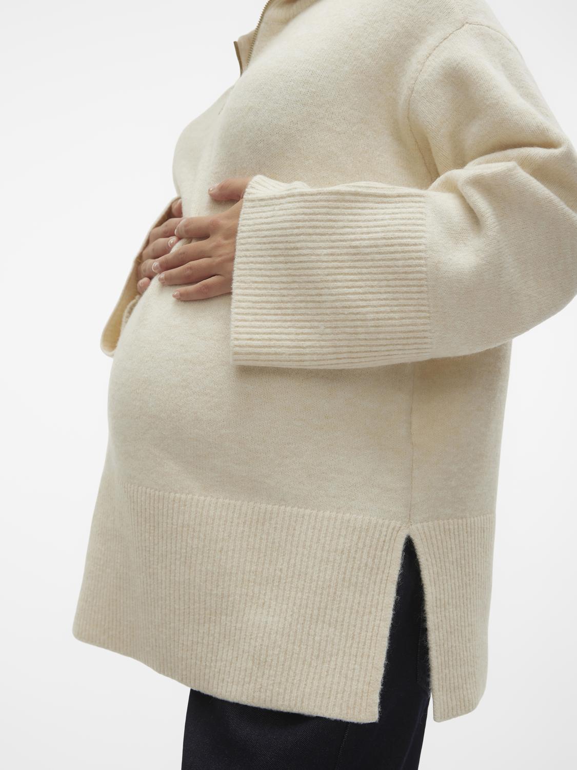 MAMA.LICIOUS Knitted maternity-pullover -Birch - 20020286