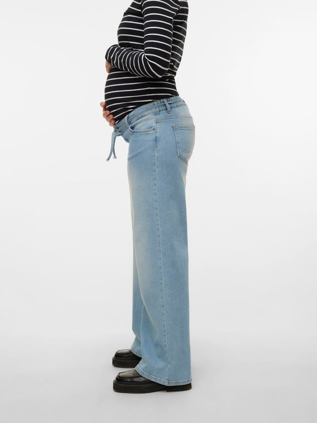 MAMA.LICIOUS Krój wide leg Niska talia Jeans - 20020309