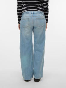 MAMA.LICIOUS Krój wide leg Niska talia Jeans -Light Blue Denim - 20020309