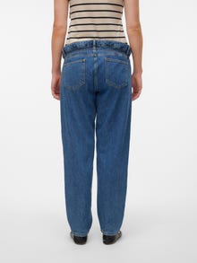 MAMA.LICIOUS Jeans Regular Fit Taille basse -Dark Blue Denim - 20020314