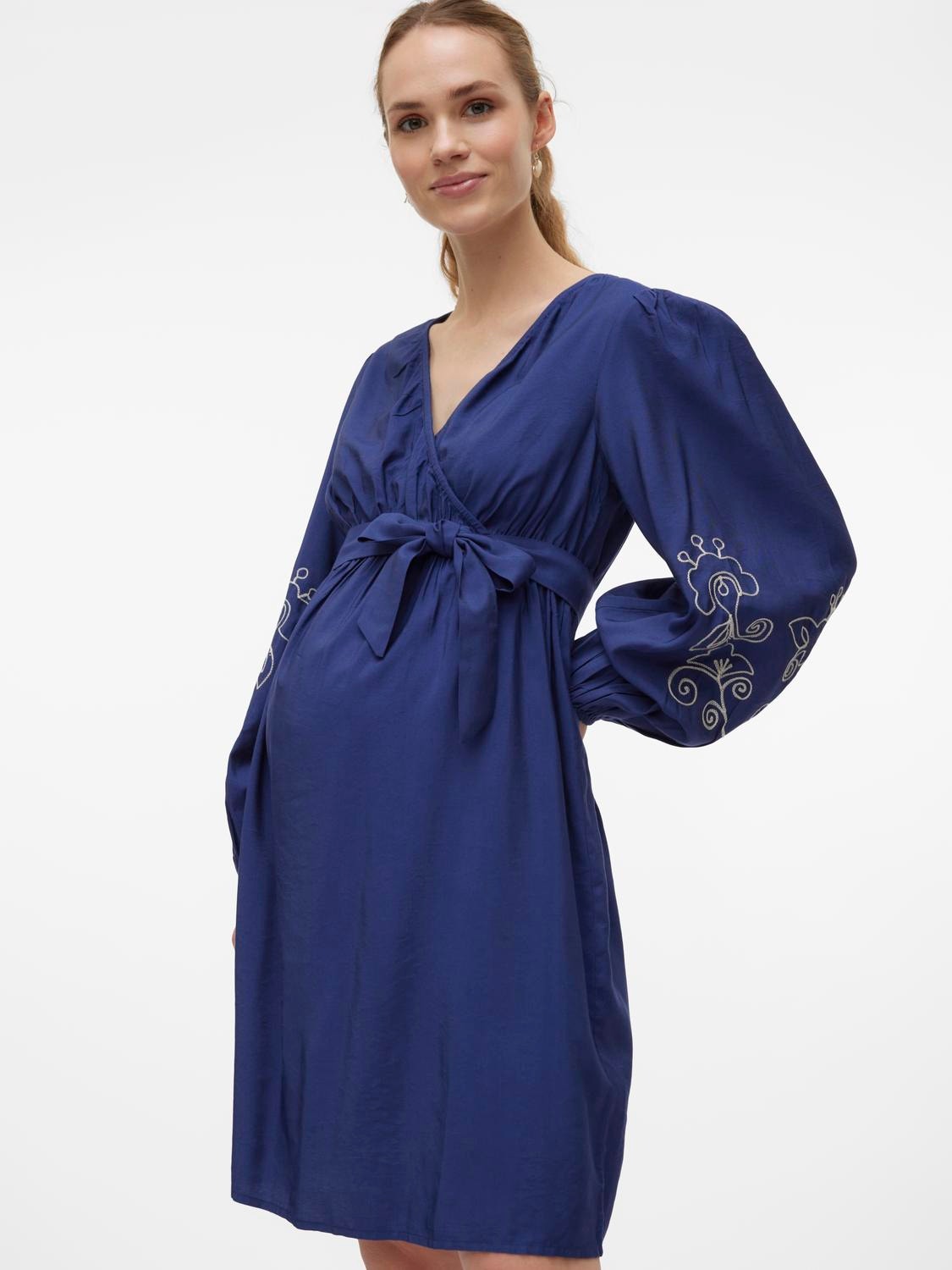 MAMA.LICIOUS Maternity-dress -Medieval Blue - 20020337