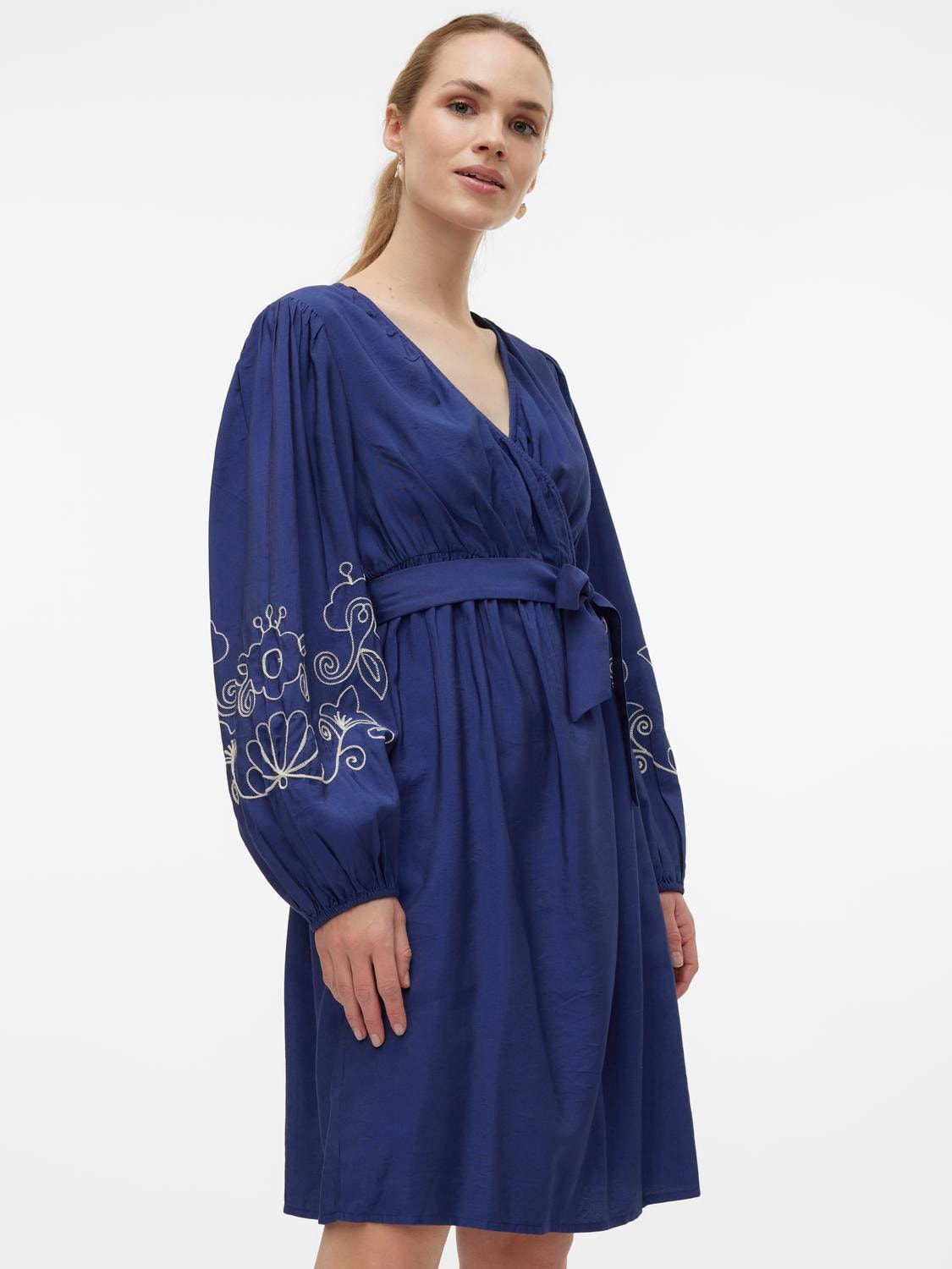 MAMA.LICIOUS Vente-kjole -Medieval Blue - 20020337