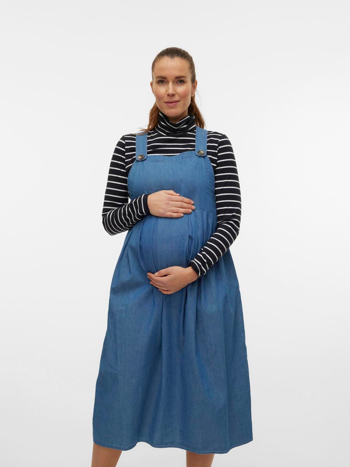 MAMA.LICIOUS Maternity-dress -Medium Blue Denim - 20020339