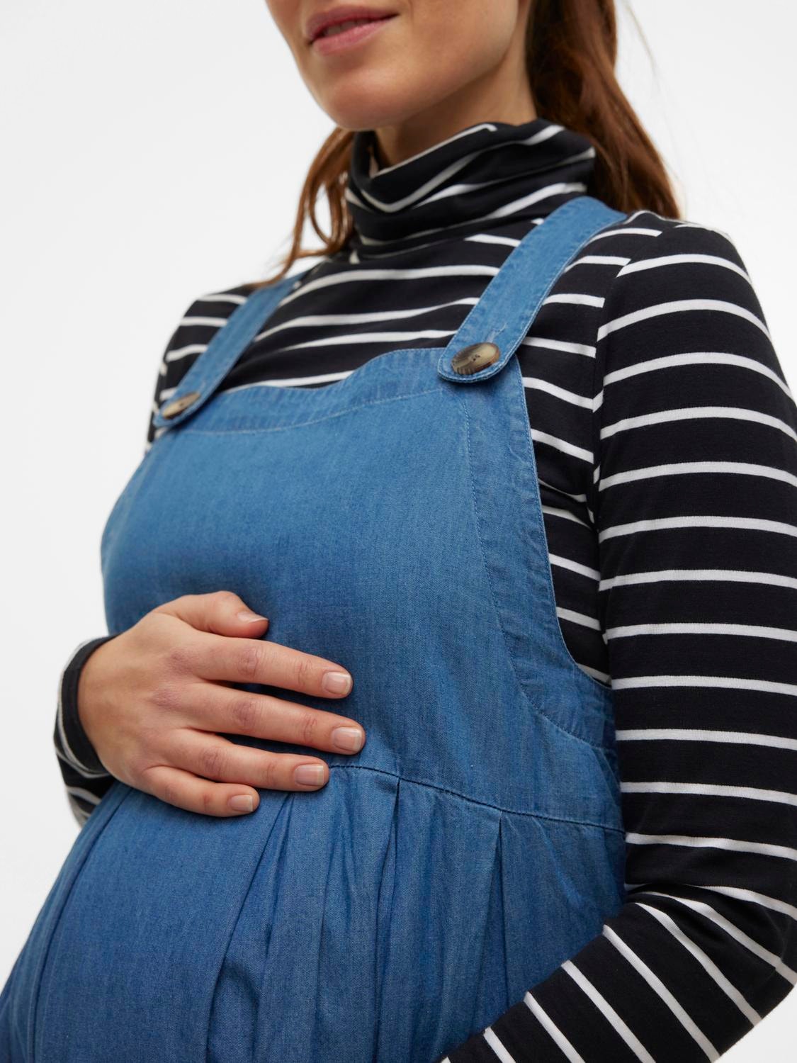 MAMA.LICIOUS Zwangerschaps-jurk -Medium Blue Denim - 20020339
