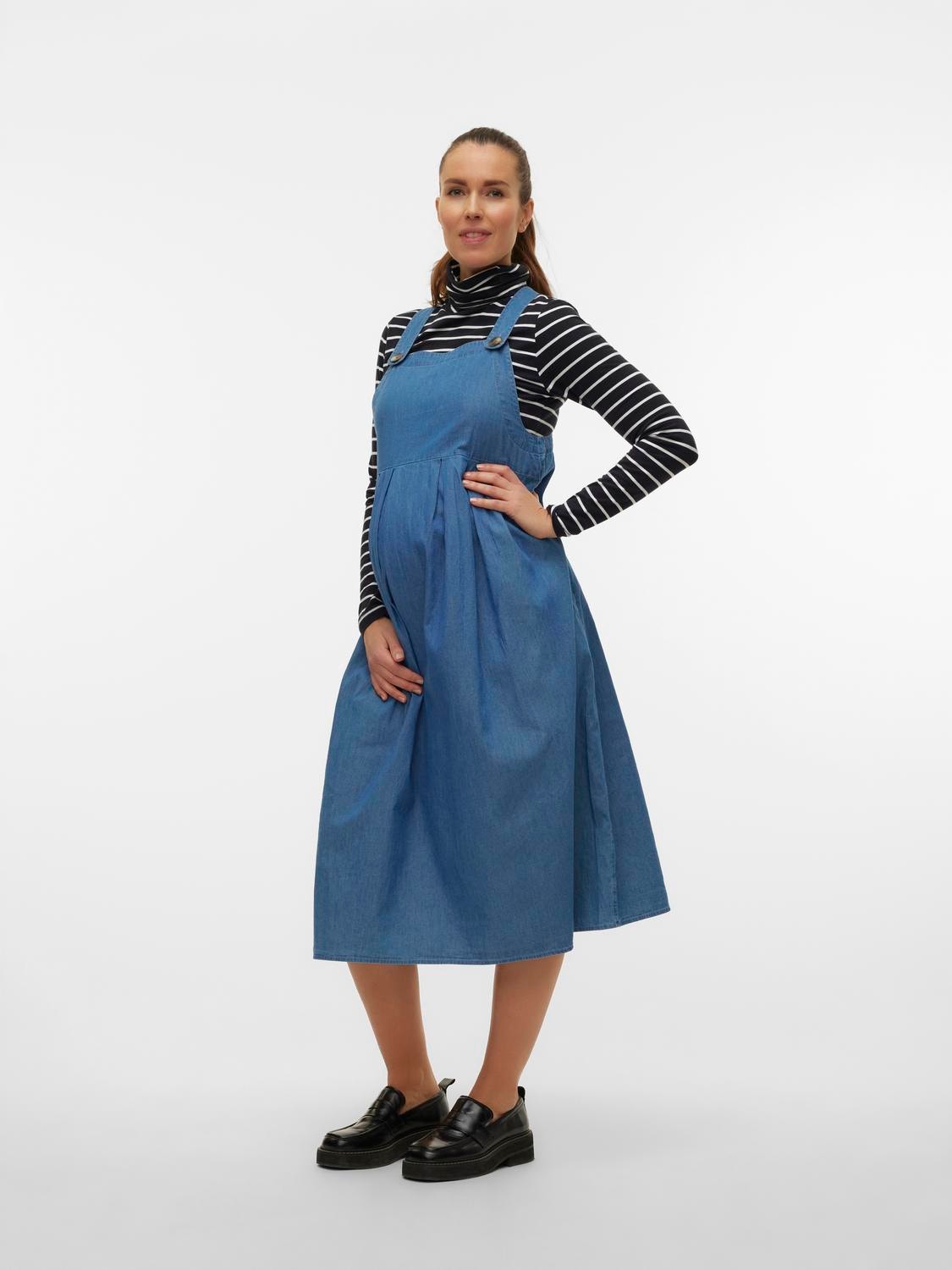 MAMA.LICIOUS Mamma-kjole -Medium Blue Denim - 20020339