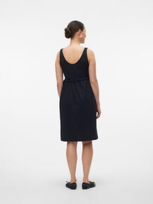 MAMA.LICIOUS Vestido corto Corte regular Cuello en U -Black - 20020355