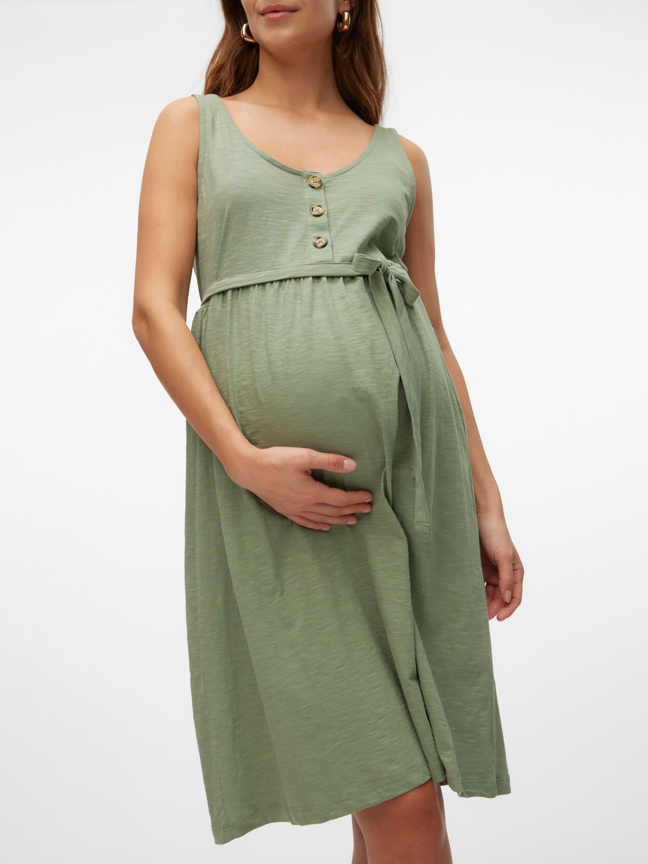 MAMA.LICIOUS Mamma-kjole -Hedge Green - 20020355