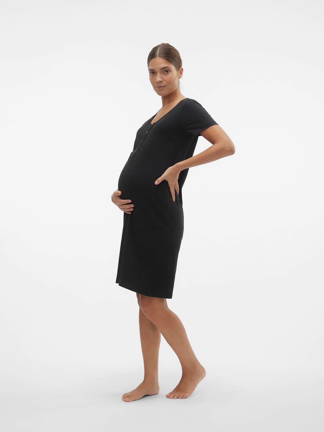 MAMA.LICIOUS Maternity-night dress -Black - 20020420