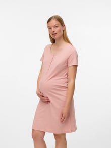 MAMA.LICIOUS Maternity-night dress -Misty Rose - 20020420