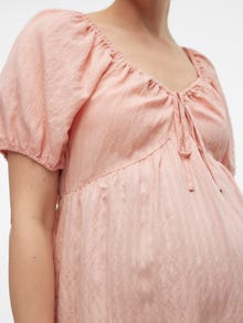 MAMA.LICIOUS Krój regularny Dekolt w serek Elastyczne mankiety Rękawy balonowe Góra -Peach Melba - 20020459