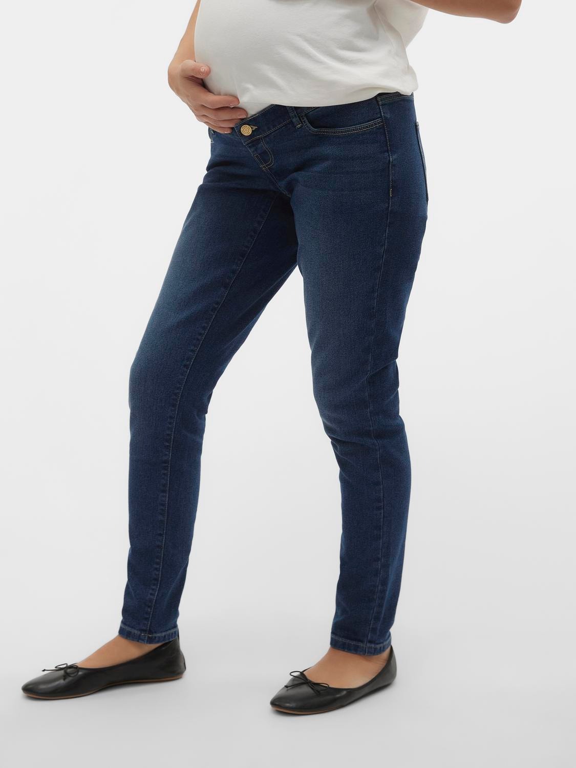 MAMA.LICIOUS Krój skinny Jeans -Medium Blue Denim - 20020468