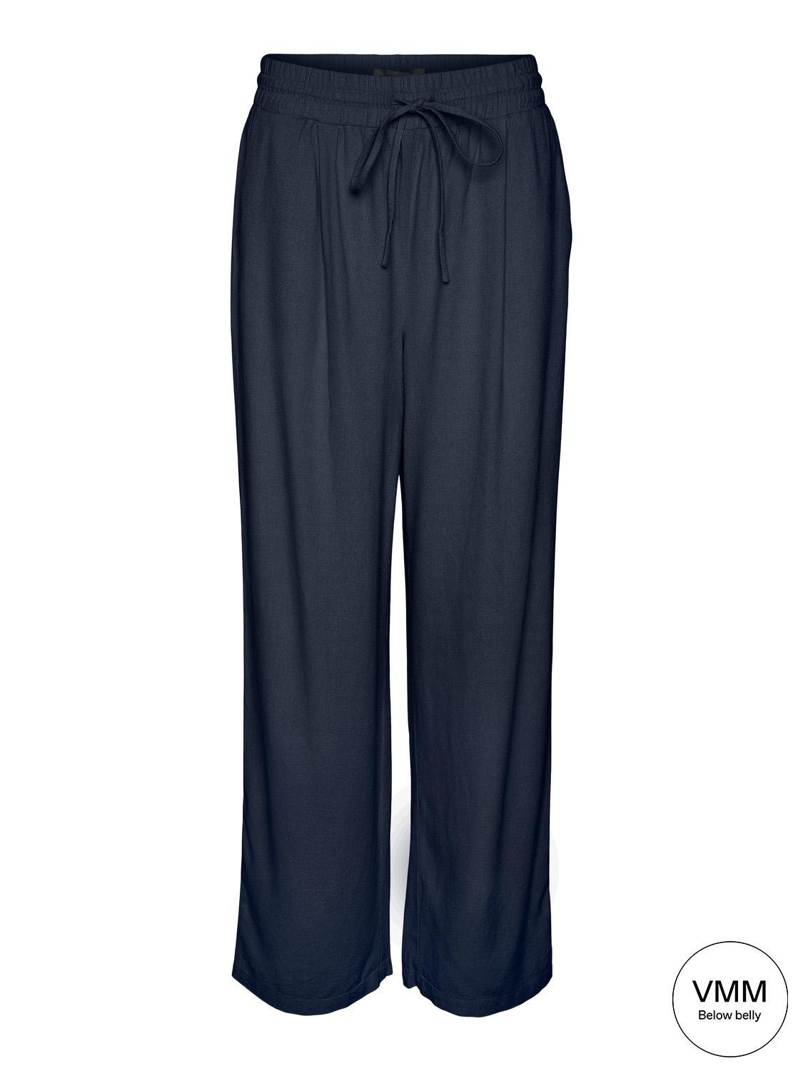 MAMA.LICIOUS Pantalons Regular Fit -Navy Blazer - 20020488
