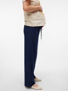 MAMA.LICIOUS Krój regularny Spodnie -Navy Blazer - 20020488