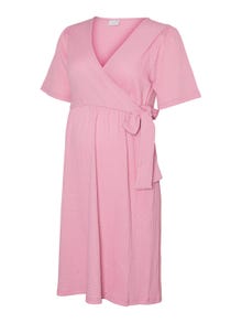 MAMA.LICIOUS Krój regularny Dekolt w serek Krótka sukienka -Sachet Pink - 20020528