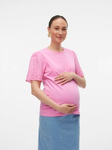 MAMA.LICIOUS Tops Regular Fit Col rond -Pink Cosmos - 20020545
