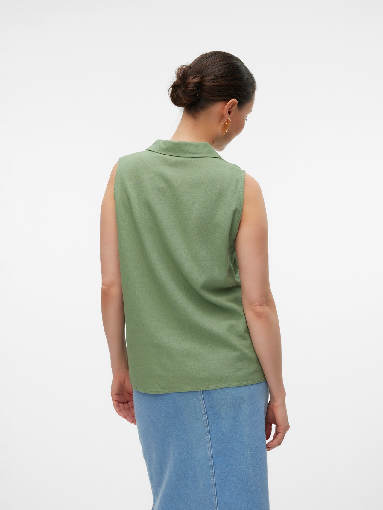 MAMA.LICIOUS Vente-skjorte -Hedge Green - 20020549