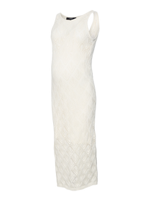 MAMA.LICIOUS Robe longue Regular Fit Col rond -Birch - 20020553