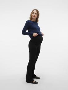MAMA.LICIOUS Pantaloni Flared Fit Vita alta -Black - 20020563