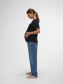 MAMA.LICIOUS Regular Fit Middels høy midje Jeans -Medium Blue Denim - 20020566