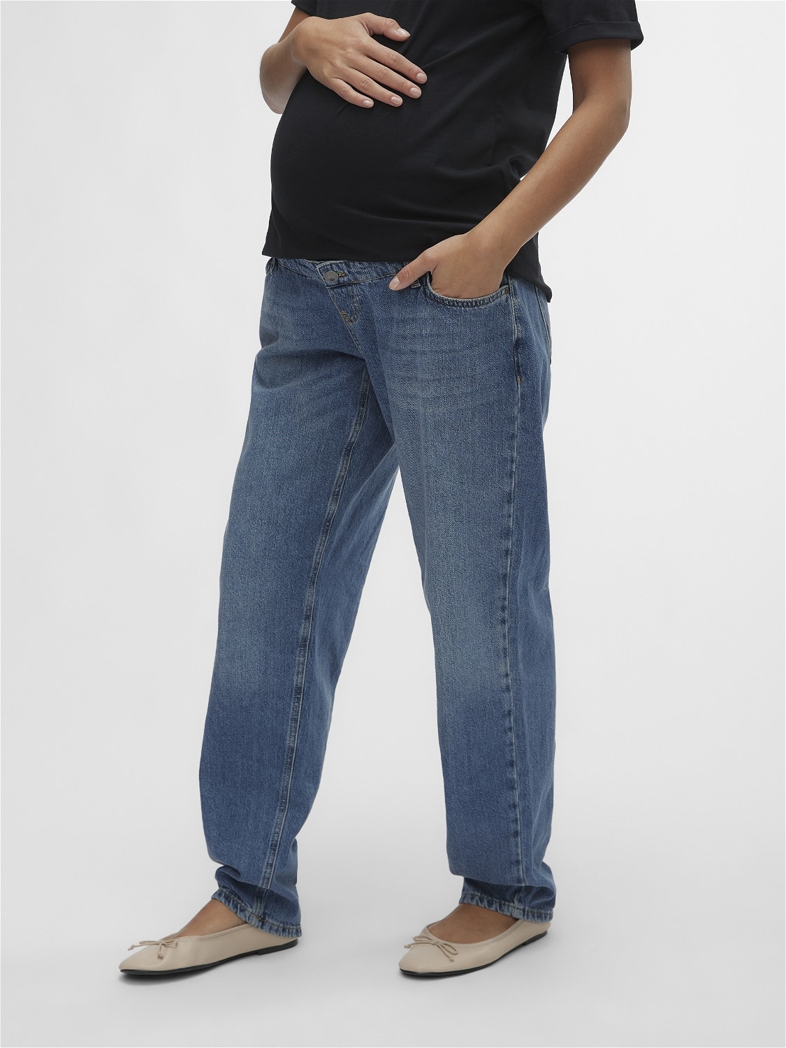 MAMA.LICIOUS Jeans Regular Fit Vita media -Medium Blue Denim - 20020566