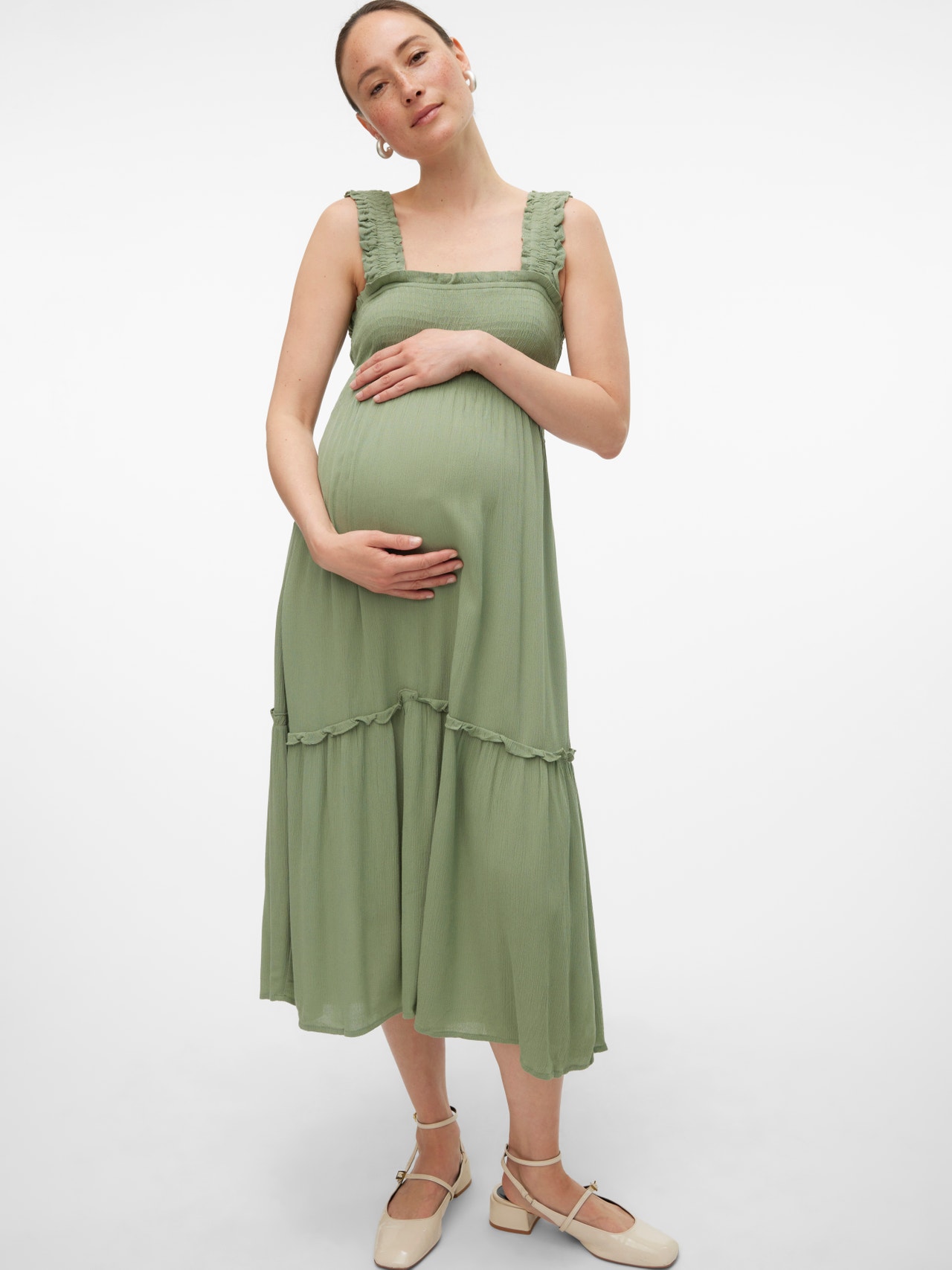 MAMA.LICIOUS Mamma-klänning -Hedge Green - 20020567