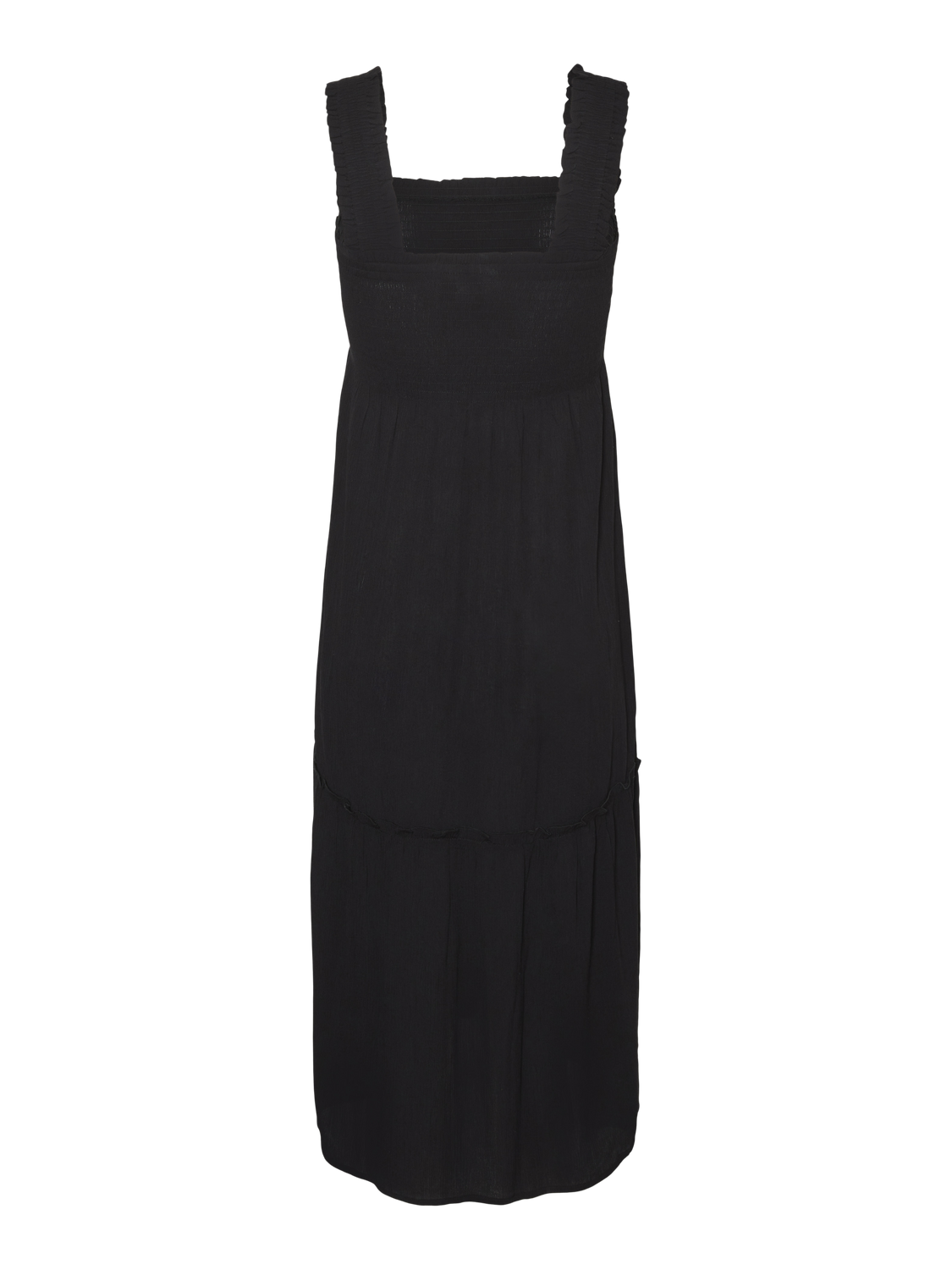 MAMA.LICIOUS Krój regularny Kwadratowy dekolt Długa sukienka -Black - 20020567