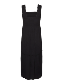 MAMA.LICIOUS Vestido largo Corte regular Cuello cuadrado -Black - 20020567