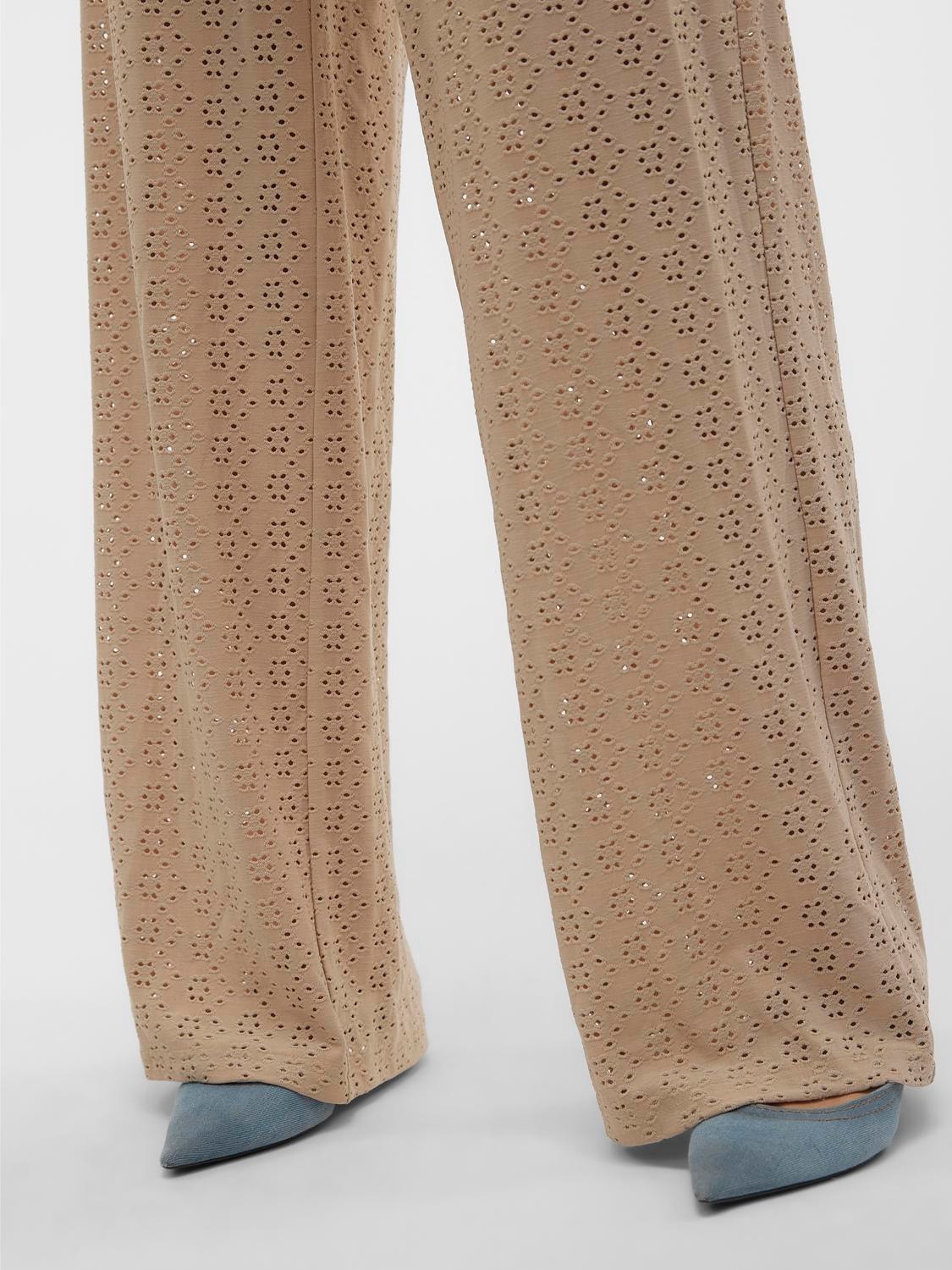 MAMA.LICIOUS Krój regularny Średnia talia Spodnie -Savannah Tan - 20020624