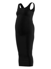 MAMA.LICIOUS Krój slim Okrągły dekolt Sukienka midi -Black - 20020647