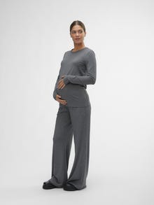 MAMA.LICIOUS Maternity-top  -Dark Grey Melange - 20020666